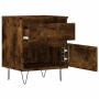 Mesita de noche madera de ingeniería roble ahumado 40x35x50 cm de , Mesitas de noche - Ref: Foro24-830678, Precio: 39,58 €, D...