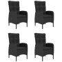 Juego de comedor de jardín de 5 piezas negro de vidaXL, Conjuntos de jardín - Ref: Foro24-3068742, Precio: 609,42 €, Descuent...