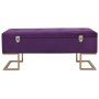 Banco con compartimento 105 cm morado de terciopelo de , Bancos para recibidores y almacenamiento - Ref: Foro24-247572, Preci...