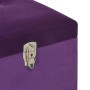 Banco con compartimento 105 cm morado de terciopelo de , Bancos para recibidores y almacenamiento - Ref: Foro24-247572, Preci...