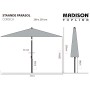 Madison Sombrilla de jardín Corsica taupe 200x250 cm de , Sombrillas - Ref: Foro24-447148, Precio: 133,51 €, Descuento: %