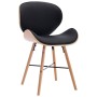 Sillas de comedor 2 uds cuero sintético y madera curvada negro de , Sillas de comedor - Ref: Foro24-283144, Precio: 213,09 €,...