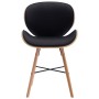 Sillas de comedor 2 uds cuero sintético y madera curvada negro de , Sillas de comedor - Ref: Foro24-283144, Precio: 213,09 €,...