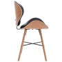 Sillas de comedor 2 uds cuero sintético y madera curvada negro de , Sillas de comedor - Ref: Foro24-283144, Precio: 213,09 €,...