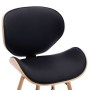 Sillas de comedor 2 uds cuero sintético y madera curvada negro de , Sillas de comedor - Ref: Foro24-283144, Precio: 213,09 €,...