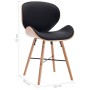 Sillas de comedor 2 uds cuero sintético y madera curvada negro de , Sillas de comedor - Ref: Foro24-283144, Precio: 213,09 €,...