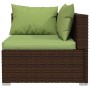 Set muebles de jardín 3 piezas y cojines ratán sintético marrón de , Sofás modulares de exterior - Ref: Foro24-317560, Precio...