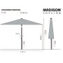 Madison Sombrilla de jardín Elba gris 300 cm de , Sombrillas - Ref: Foro24-447155, Precio: 116,09 €, Descuento: %