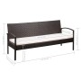 Set muebles de jardín 5 piezas y cojines ratán sintético marrón de , Conjuntos de jardín - Ref: Foro24-44184, Precio: 349,18 ...
