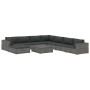 Set de muebles de jardín 9 pzas y cojines ratán sintético gris de , Conjuntos de jardín - Ref: Foro24-46775, Precio: 929,82 €...