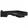 Set muebles de jardín 8 piezas y cojines ratán sintético negro de , Conjuntos de jardín - Ref: Foro24-46768, Precio: 872,86 €...