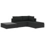 Set de muebles de jardín 4 pzas y cojines ratán sintético negro de , Conjuntos de jardín - Ref: Foro24-46780, Precio: 365,83 ...