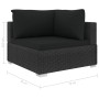 Set de muebles de jardín 4 pzas y cojines ratán sintético negro de , Conjuntos de jardín - Ref: Foro24-46780, Precio: 365,83 ...