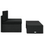 Juego de muebles de jardín 2 piezas ratán sintético negro de , Sofás modulares de exterior - Ref: Foro24-49502, Precio: 160,3...