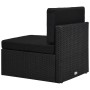 Juego de muebles de jardín 2 piezas ratán sintético negro de , Sofás modulares de exterior - Ref: Foro24-49502, Precio: 160,3...