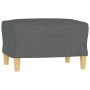 Sofá de 3 plazas con taburete de tela gris oscuro 180 cm de , Sofás - Ref: Foro24-3201074, Precio: 327,52 €, Descuento: %