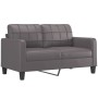 Sofá de 2 plazas con cojines cuero sintético gris 140 cm de , Sofás - Ref: Foro24-3200805, Precio: 196,99 €, Descuento: %