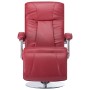 Sillón de TV de cuero sintético color vino tinto en Sillones | Comprar online en Foru.es