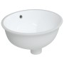 Lavabo de baño ovalado cerámica blanco 38,5x33,5x19 cm de , Lavabos - Ref: Foro24-153716, Precio: 45,22 €, Descuento: %