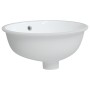 Lavabo de baño ovalado cerámica blanco 38,5x33,5x19 cm de , Lavabos - Ref: Foro24-153716, Precio: 45,22 €, Descuento: %