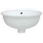 Lavabo de baño ovalado cerámica blanco 38,5x33,5x19 cm de , Lavabos - Ref: Foro24-153716, Precio: 45,22 €, Descuento: %