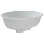 Lavabo de baño ovalado cerámica blanco 38,5x33,5x19 cm de , Lavabos - Ref: Foro24-153716, Precio: 45,22 €, Descuento: %