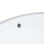 Lavabo de baño ovalado cerámica blanco 38,5x33,5x19 cm de , Lavabos - Ref: Foro24-153716, Precio: 45,22 €, Descuento: %