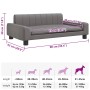 Cama para perros de cuero sintético gris 90x53x30 cm de , Camas para perros - Ref: Foro24-171855, Precio: 88,23 €, Descuento: %