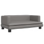 Cama para perros de cuero sintético gris 80x45x30 cm de , Camas para perros - Ref: Foro24-171904, Precio: 70,59 €, Descuento: %