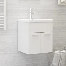 Mueble con lavabo madera de ingeniería blanco brillante de vidaXL, Tocadores de baño - Ref: Foro24-3070817, Precio: 115,78 €,...
