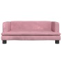 Cama para perros de terciopelo rosa 80x45x30 cm de , Camas para perros - Ref: Foro24-171897, Precio: 69,24 €, Descuento: %