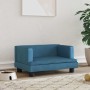 Cama para perros de terciopelo azul 60x40x30 cm de , Camas para perros - Ref: Foro24-171906, Precio: 59,01 €, Descuento: %