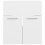 Mueble con lavabo madera de ingeniería blanco brillante de vidaXL, Tocadores de baño - Ref: Foro24-3070817, Precio: 117,83 €,...