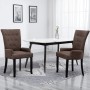 Silla de comedor con reposabrazos de tela marrón de , Sillas de comedor - Ref: Foro24-248462, Precio: 118,47 €, Descuento: %