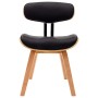 Sillas de comedor 2 uds madera curvada y cuero sintético negro de , Sillas de comedor - Ref: Foro24-283125, Precio: 274,40 €,...