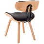 Sillas de comedor 2 uds madera curvada y cuero sintético negro de , Sillas de comedor - Ref: Foro24-283125, Precio: 274,40 €,...