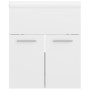 Mueble con lavabo madera de ingeniería blanco brillante de vidaXL, Tocadores de baño - Ref: Foro24-3070817, Precio: 117,83 €,...