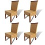 Sillas de comedor 4 unidades ratán natural marrón de , Sillas de comedor - Ref: Foro24-274202, Precio: 352,21 €, Descuento: %