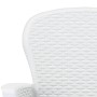 Mesa y sillas de jardín 5 piezas plástico blanco aspecto ratán de , Conjuntos de jardín - Ref: Foro24-276108, Precio: 530,43 ...