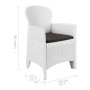 Mesa y sillas de jardín 5 piezas plástico blanco aspecto ratán de , Conjuntos de jardín - Ref: Foro24-276108, Precio: 530,43 ...