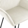 Sillas de comedor 6 unidades de terciopelo crema de , Sillas de comedor - Ref: Foro24-277014, Precio: 726,21 €, Descuento: %
