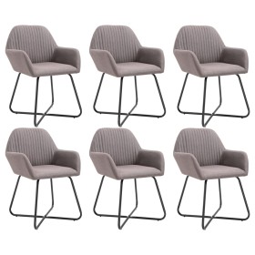 Sillas de comedor 6 unidades de tela gris taupe de , Sillas de comedor - Ref: Foro24-277113, Precio: 660,84 €, Descuento: %