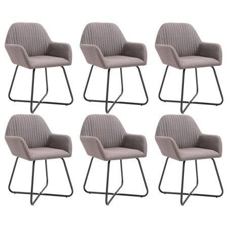 Sillas de comedor 6 unidades de tela gris taupe de , Sillas de comedor - Ref: Foro24-277113, Precio: 660,84 €, Descuento: %