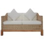 Juego de sofás de 2 piezas con cojines de ratán natural de , Sofás - Ref: Foro24-278614, Precio: 730,46 €, Descuento: %