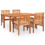 Set comedor de jardín 5 pzas y cojines madera maciza de acacia de , Conjuntos de jardín - Ref: Foro24-278897, Precio: 632,42 ...