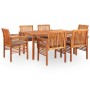 Set comedor de jardín 7 pzas y cojines madera maciza de acacia de , Conjuntos de jardín - Ref: Foro24-278904, Precio: 1,00 €,...