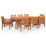 Set comedor de jardín 9 pzas y cojines madera maciza de acacia de , Conjuntos de jardín - Ref: Foro24-278906, Precio: 1,00 €,...