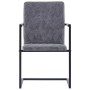 Sillas de comedor voladizas 2 uds cuero sintético gris oscuro de , Sillas de comedor - Ref: Foro24-281679, Precio: 224,84 €, ...