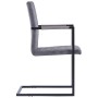 Sillas de comedor voladizas 2 uds cuero sintético gris oscuro de , Sillas de comedor - Ref: Foro24-281679, Precio: 224,84 €, ...