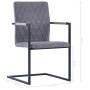 Sillas de comedor voladizas 2 uds cuero sintético gris oscuro de , Sillas de comedor - Ref: Foro24-281679, Precio: 224,84 €, ...